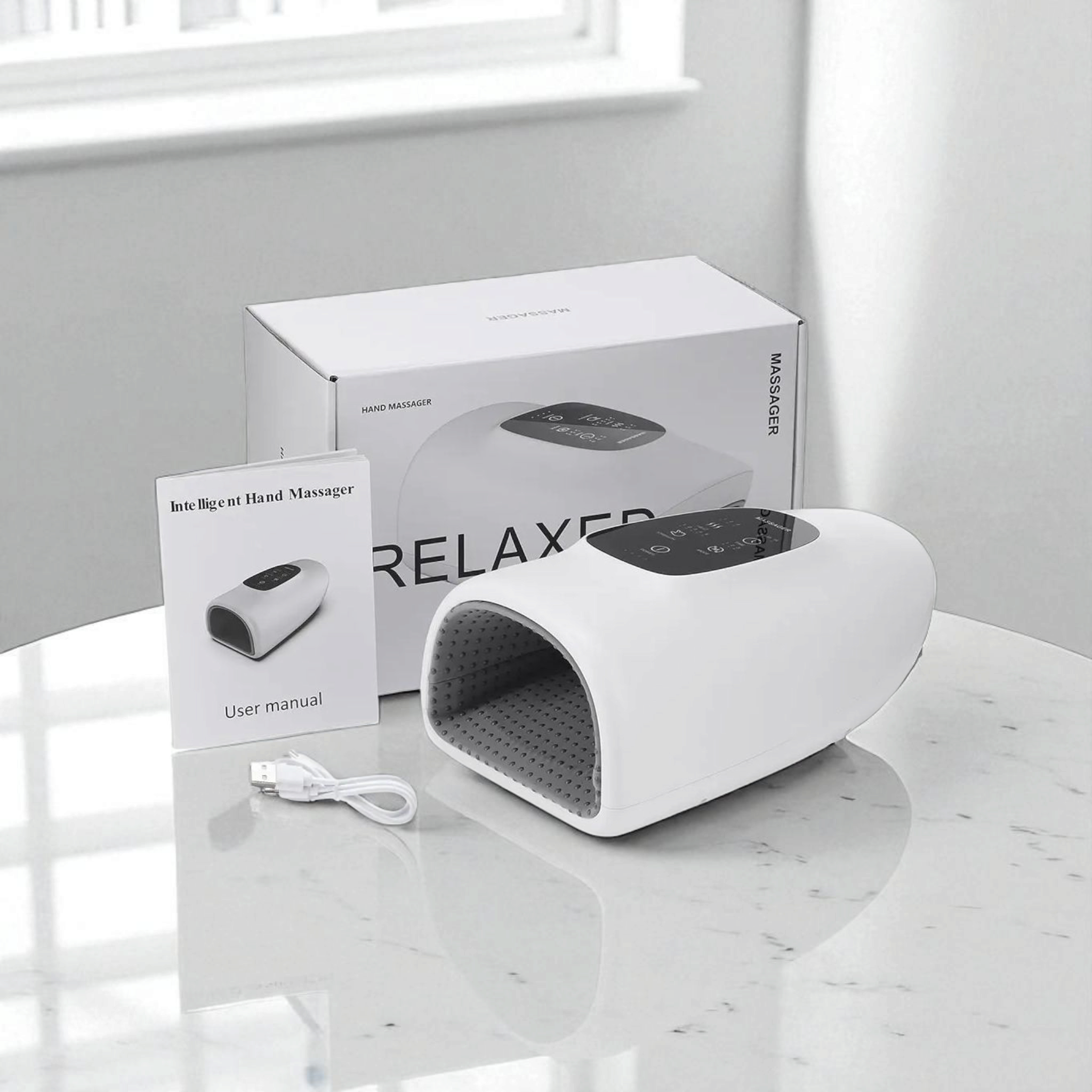 Electric Hand Massager with Heat & Air Compression – 3 Modes Finger & Palm Relief