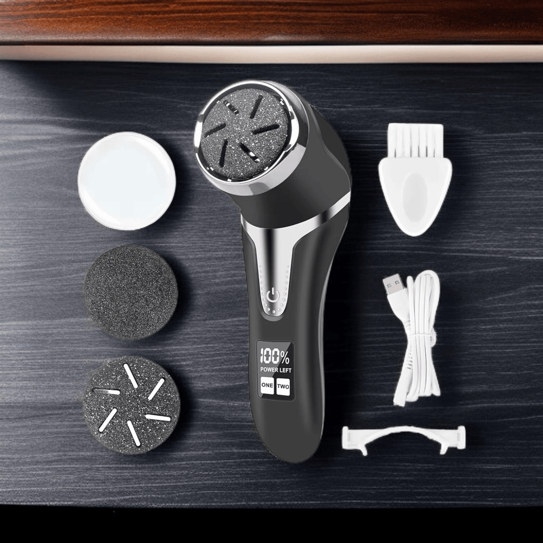 SoleSmooth™ Electric Foot File – Rechargeable Callus Remover & Vacuum Pedi Tool - VivaHues