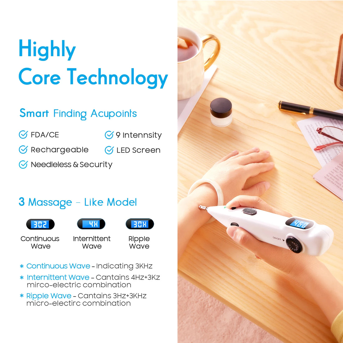 Electronic Acupuncture Pen – Acupressure Therapy Device for Pain Relief, Muscle Relaxation & Meridian Massage - VivaHues