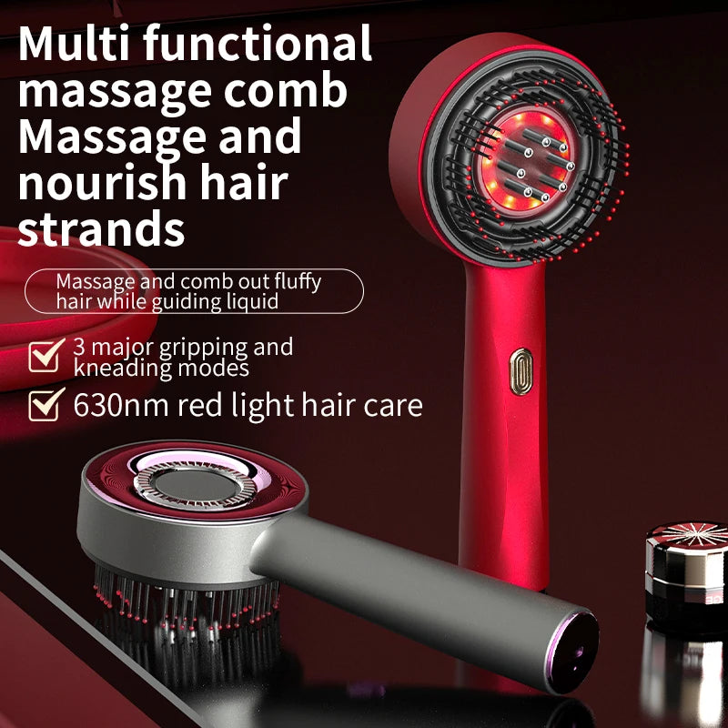 Infrared Hair Regrowth & Scalp Massage Comb – Anti Hair Loss Brush with Red Light