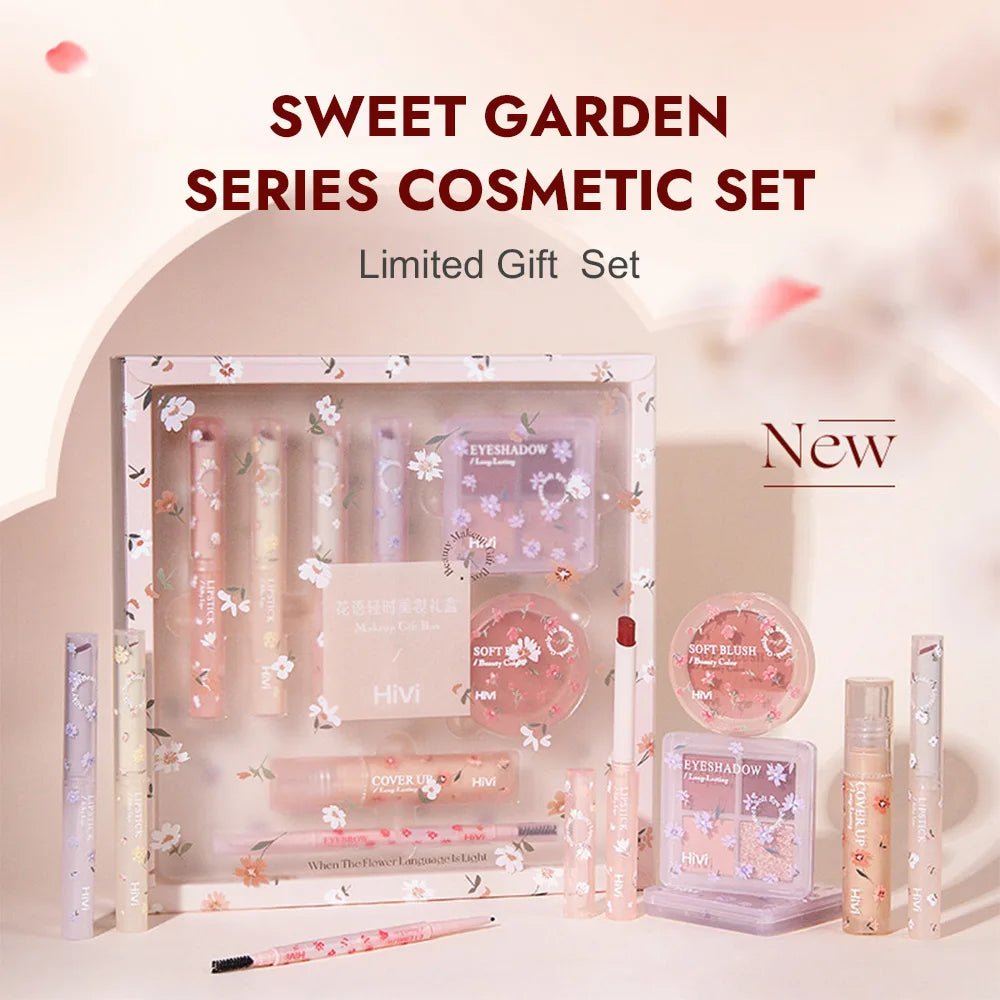 GlamEssence™ 8 - in - 1 Complete Makeup Set – Lipstick, Concealer, Eyeshadow, Blush & More - VivaHues
