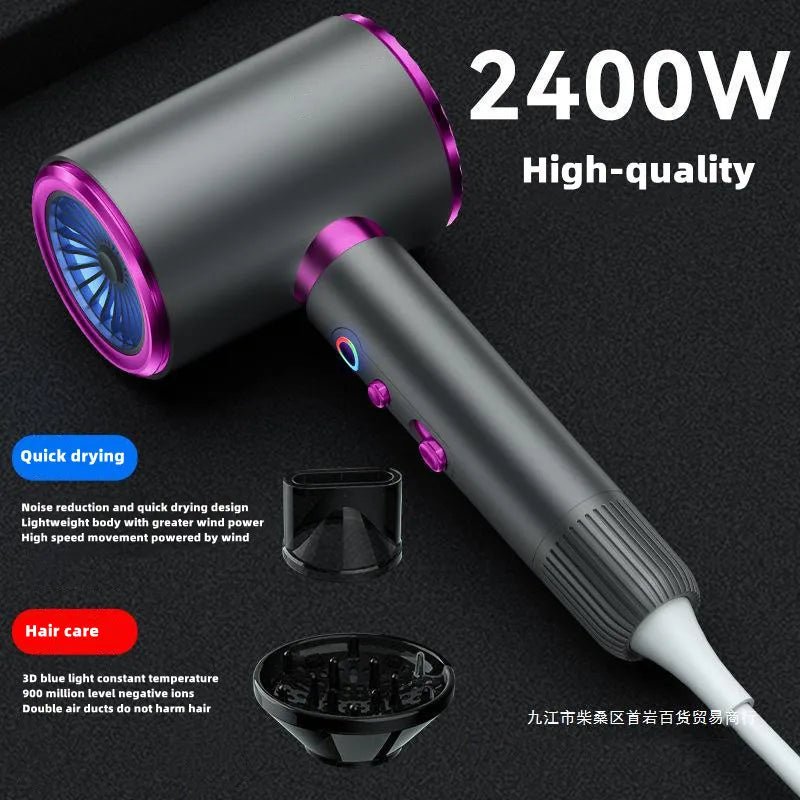 IonGlow™ Pro High - Speed Hair Dryer – 2400W Power, Blue Light Ionic Care, Hot & Cold Styling - VivaHues