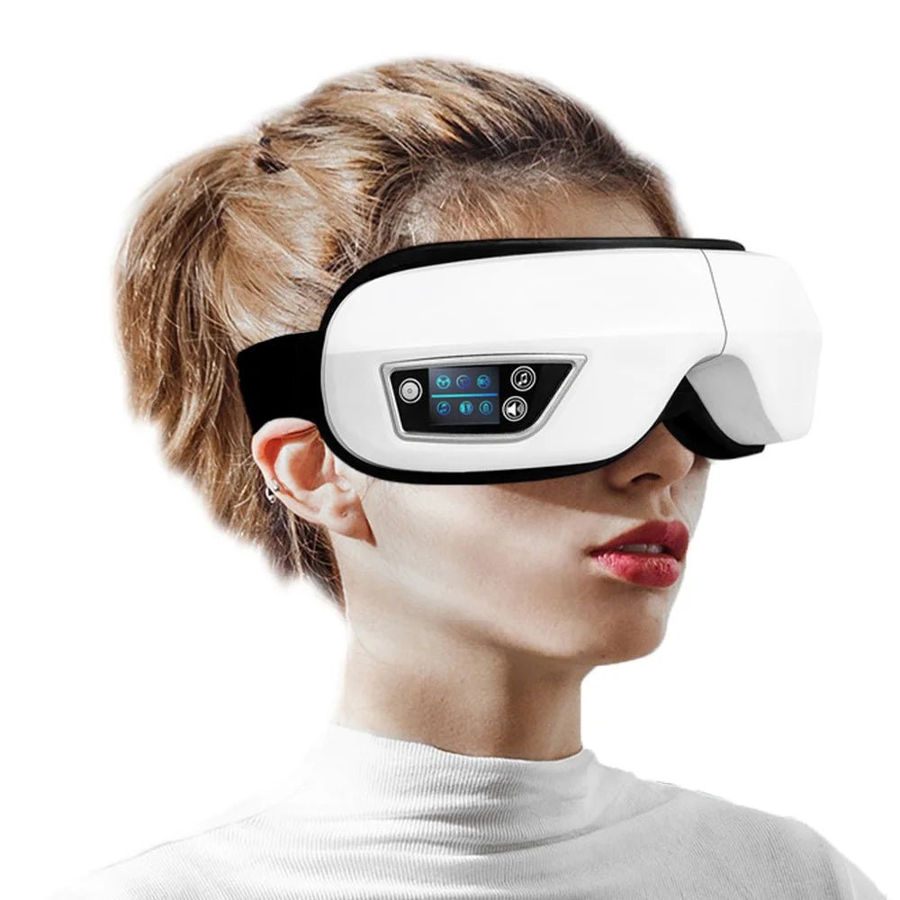 VibeVis™ 6D Smart Eye Massager – Bluetooth, Heat, Air Pressure & Vibration Therapy - VivaHues